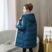 ZZOOI Womens Winter Down Jacket Oversized Hooded Solid Long Puffer Coat Female Casual  Loose Big Pockets Thick Outwear Woman