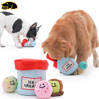 C245 ของเล่นซ่อนขนม ไอติม 3 ลูก สุ่มสี Ice-cream 3 scoops per bucket ของเล่นฝึกการดมกลิ่น Sniffing Toy