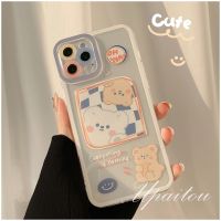 Upaitou เคส iPhone 13 12 11 Pro Max X XR Xs Max 8 7 6 6s Plus SE 2023 หมีน่ารัก แองเจิลอาย เคสโทรศัพท์ TPU ใส นิ่ม เคสป้องกัน QC7310911