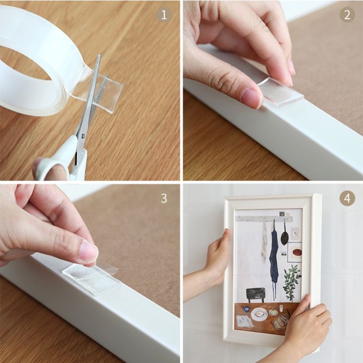 tape-photo-picture-frame-super-strong-hooks-on-the-wall-hangers-hard-adhesive-double-sided-nano-glue-home-stickers-waterproof-adhesives-tape