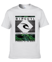 Rip Tee Curl T-Shirt MenS Black Wave Palm Trees Logo Surfer Graphic Tee Men