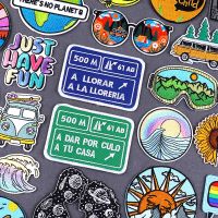 A LLORAR A LA LLORERIA Embroidery Patch For Clothing thermoadhesive Patches Outdoors Mountain Iron On Patches Applique Stickers Haberdashery