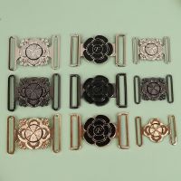 1 Set Metal Flower Adjustable Buckle Waistband Belt Decorative For Backpack Webbing Bag Strap Belt Double Ring Buckle 30/35/40mm