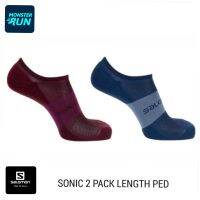 ถุงเท้า Salomon Running Sonic 2 Pack Length Ped