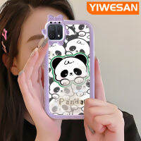 YIWESAN เคสสำหรับ OPPO เคส A54s A16s A16 A16E A16K ลายการ์ตูนแพนด้าสีสันสดใสเคสมือถือกันกระแทกแบบใสเลนส์กล้องถ่ายรูปแบบนิ่มสัตว์ประหลาดตัวเล็กๆเคสป้องกันซิลิโคนเรียบง่ายปลอกความคิดสร้างสรรค์โปร่งใส