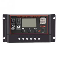 ตัวควบคุมการชาร์จพลังงานแสงอาทิตย์12V 24V Dual USB Solar Panel Batery Controller