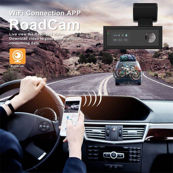 สำรวจถนน-a8wifi-เล่นวิดีโอศัพท์มือถือพร้อมจอแสดงผล-dash-cam-1080p-hd-night-vision