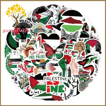 New 50Pcs Free Palestine Sticker Vinyl Decal Stickers Laptop Waterproof  Phone