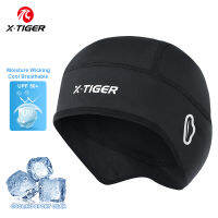 X-TIGER การป้องกันรังสียูวีของผู้ชายหมวกสำหรับขี่จักรยานระบายอากาศได้ดีพร้อมรูแว่นตาหมวกกีฬาผ้าไหมน้ำแข็งกลางแจ้ง