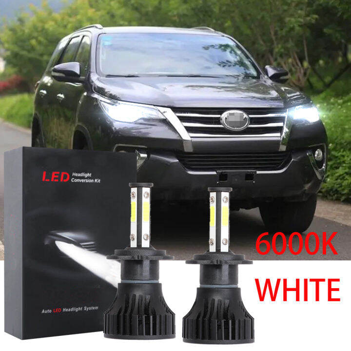 For Toyota Fortuner 20162021 (Head Lamp) (1 Pair) LED Headlight 6000K WHITE Bulbs Kit LHL CG