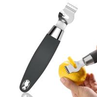 Lemon Peeler Citrus Lemon Peeler Zester เครื่องมือ2-In-1สแตนเลสมะนาวมะนาวส้ม Peeler ผลไม้ Zester Citrus Scraper ทนทาน