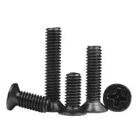 500Pcs Black Cross Countersunk Machine Small Screw M2 Micro Flat Head Screw M2.5 Mechanical Screw Bolt M3 Fasteners