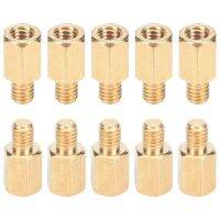 10 Pcs PC PCB Motherboard Brass Standoff Hexagonal Spacer M3 6+4mm