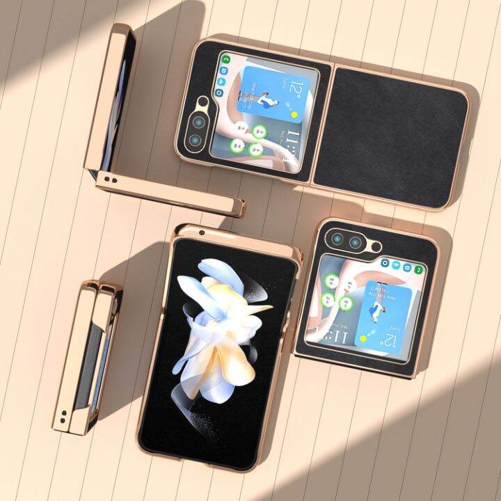 เคสโทรศัพท์-pu-เคลือบนาโนสำหรับ-samsung-galaxy-z-flip5-5aceshop