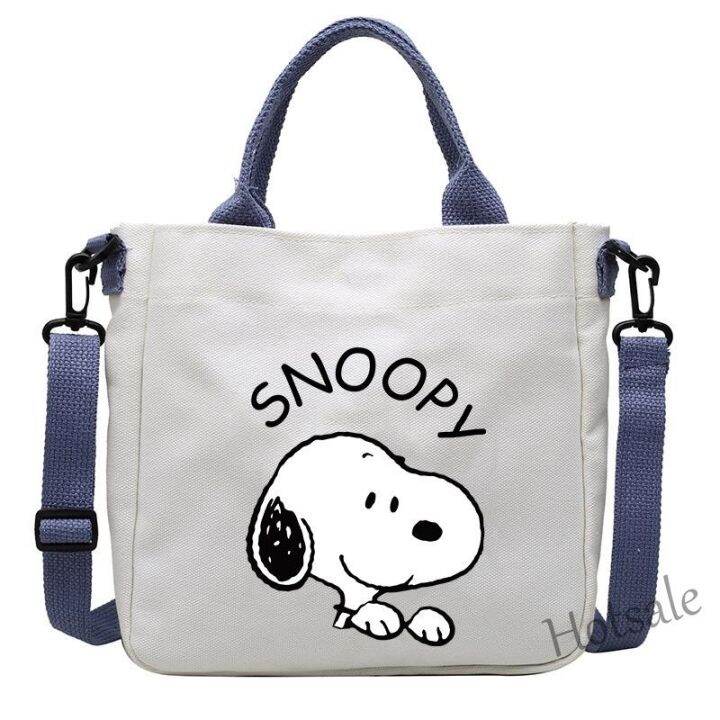 hot-sale-c16-snoopy-crossbody-bag-cute-tote-bag-shoulder-bag-canvas-bag-student-bag-shopping-bag