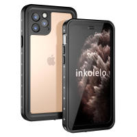 Inkolelo เคสกันน้ำสำหรับ iPhone 11 Pro คลุมทั้งตัวเครื่องป้องกันแรงกระแทกทนทานสำหรับ iPhone 11 Pro 5.8นิ้ว2019 (สีดำ + โปร่งใส)