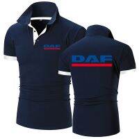 【CC】℗❐  2023 DAF TRUCKS COMPANY TRUCKER Mens New Breathable Cotton Polo Shirt Business Short-Sleeved Top