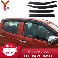 คิ้วกระจกรถข้างสำหรับ Isuzu D-Max Dmax 2012 2013 2014 2015 2016 2017 2018 2019ที่กันสภาพอากาศที่ที่บังฝนแสงแดดกะบังฝนหน้าต่างรถที่บังแดดหน้าต่างกระจกสีอ่อน