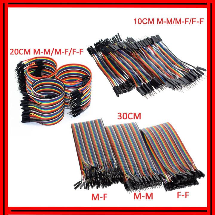 120-Piece Dupont Jumper Wire Kit - 30cm Multicolor Ribbon Cables For Arduino & Breadboard Projects