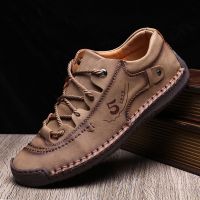 Men Casual Shoes Leather Outdoor Walking Sneakers 2021 New Fashion Male Leisure Vacation Soft Driving Shoes Sneakers Men Shoes