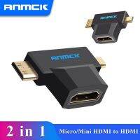 [HOT TALQQQWWEGE 583] Anmck 2 In1 Micro/mini HDMI ชายอะแดปเตอร์ HDMI หญิงสายวิดีโอ Digital Audio Converter อุปกรณ์เสริมสำหรับแล็ปท็อป Dispaly HD TV