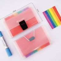 A6 Plastic Portable File Folder Extension Wallet Bill Receipt File Sorting Organizer Office Storage Bag Folders Filing Products