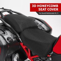 【LZ】 Motorcycle Part Kit 3D Mesh Fabric Seat Cover For Ducati Multistrada V4 S V4S 2021 2022 2023