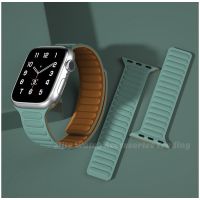 สายนาฬิกาข้อมือซิลิโคน แบบแม่เหล็ก สําหรับ apple watch S8 Ultra 7 6 SE 5 4 3 iWatch series 44 มม. 40 มม. 41 มม. 45 มม. 49 มม. 【QYUE】