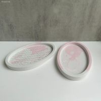 ☜♂✳ Oval Tray Storage Tray Silicone Mold DIY Elliptical Plaster Gypsum Resin Flowerpot Base Craft Mould