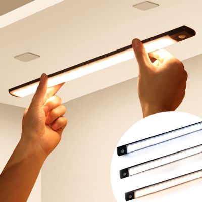 Sensor Cabinet Night USB Lights Lighting Closet Wardrobe Lamp Rechargeable Magnetic