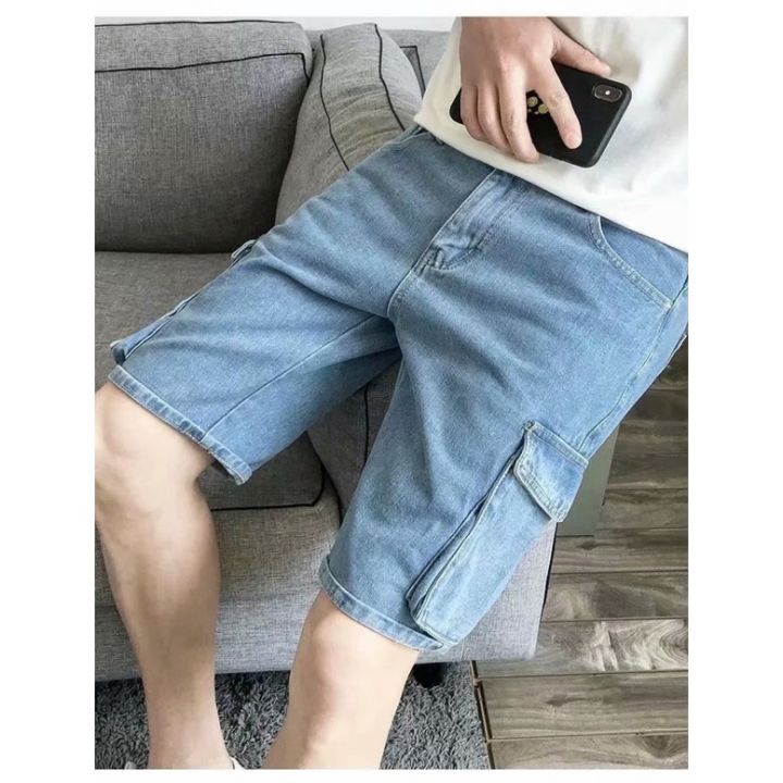 2022-new-style-denim-shorts-mens-five-point-pants-loose-overalls-cool-korean-style-trendy-versatile-multi-pocket-light-color-5