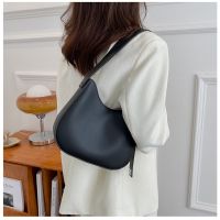 INS Korean Womens Armpit Bags large Capacity PU Dumpling Bag Solid Color Crossbody Messenger Bag