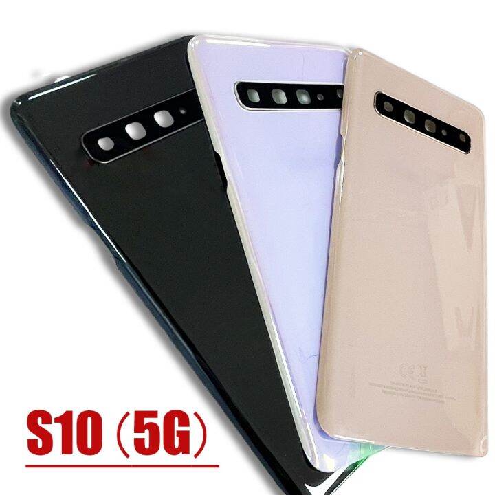 shine-electron-ใหม่ฝาหลังสำหรับ-samsung-galaxy-s10-5g-g977แบตเตอรี่-g977n-ประตูหลัง3d-เคสซองเก็บแบตเตอรีหน้าจอโทรศัพท์เลนส์กล้องถ่ายรูปกาว