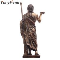 Greek Medical God Sculpture, Asclepius Medicine Bronze Statue For Home Desktop Decoration