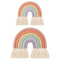 6 Layers Macrame Rainbow Wall Decor For Bedroom Nursery Baby Kids Rooms Colorful Tapestry Wall Hanging