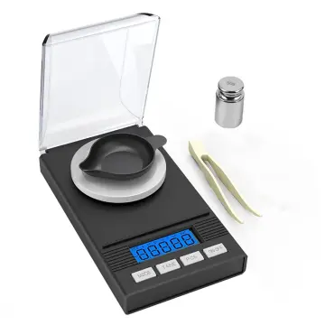 AMIR Digital Milligram Scale, 50g Portable Mini Scale, 0.001g Precise  Graduation, Professional Pocket Scale with 50g Calibration Weights Tweezers