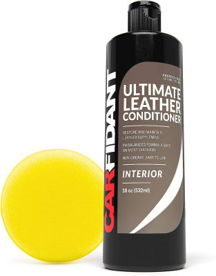 Carfidant Ultimate Leather Conditioner &amp; Restorer - Full Leather Restoration &amp; Conditioning Kit with Applicator Pad for Leather Automotive Interiors, Car Dashboards, Sofas &amp; Purses!- 18oz Kit