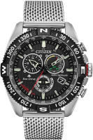 Citizen Promaster Navihawk Eco-Drive Movement Black Dial Mens Watch Silver