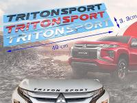 【YF】 TRITONSPORT Front Hood Decorative Emblem Badge Logo Decal Nameplate Sticker For MITSUBISHI TRITON SPORT L200 L300