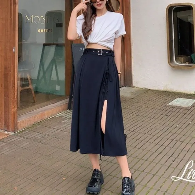 Chân Váy Jean Dài Chữ A Lưng Cao Phong Cách Hàn Quốc Trẻ Trung Dành Cho Nữ  mua Online giá tốt  NhaBanHangcom