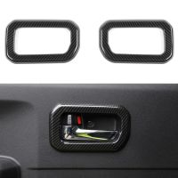 ✺☬✕ Door Inner Handle Decoration Cover Trim Decal for Suzuki Jimny 2019 2020 2021 2022 Car Interior Accessories ABS Carbon Fiber