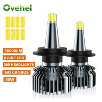 OVEHEL Car Headlight Bulb H1 H7 LED 22000LM 360º H11 H8 H3 9005 HB3 9006 HB4 9012 HIR2 D1S D2S 6000K Auto Fog Light 12V Lamp Bulbs  LEDs  HIDs