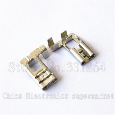 6.3mm solder terminals L shaped plug spring connector 100pcs