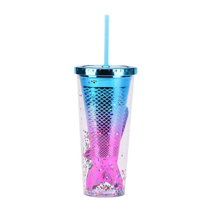 barbie-pink-sequin-colorful-sequin-straw-cup-creative-fishtail-double-water-layer-plastic-cup-f5u5