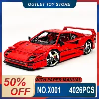 MOC-140269ใหม่ F40รถซูเปอร์สปอร์ตใช้ได้กับโมเดลรถยนต์4143บล็อกตัวต่ออิฐของเล่นเกมปริศนารถสำหรับเป็นของขวัญเด็กผู้ชาย