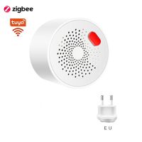 EU Plug LPG LNG CH4 Flammable Natural Gas Sensor Detector Zigbee Wifi Tuya Home Security Automation Sound and Light Fire Alarm