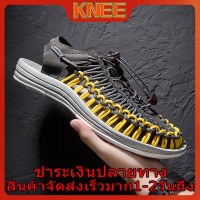 KNEE 2023【จัดส่งจากกรุงเทพ】ผู้ชายคู่แฟชั่นรองเท้าแตะกลางแจ้งแฟชั่นลื่นด่วนแห้งที่ดินผู้ชายรองเท้าแตะ 35-44 คู่รองเท้าแตะ