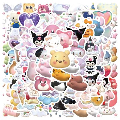 10/30/50/100PCS Cute Mixed Sanrio HelloKitty Kuromi Cinnamoroll Stickers Cartoon DIY Decals  Suitcase Phone Laptop Decals Toys Stickers Labels