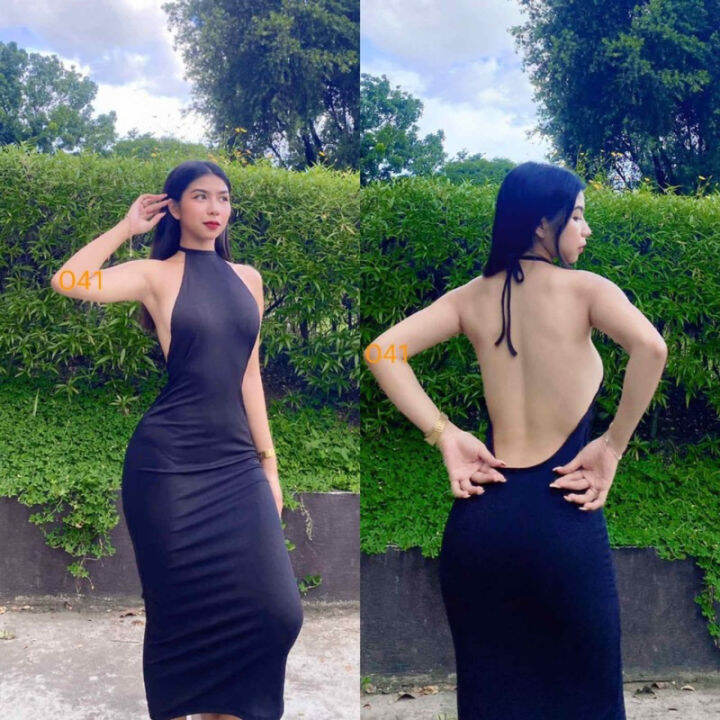 Cynthia Knitted Backless Sexy Dress | Lazada PH