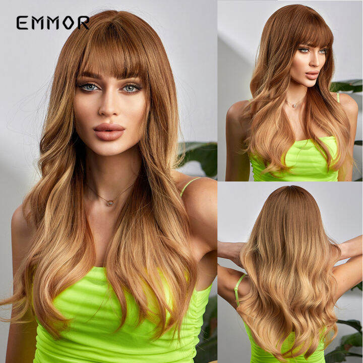 emmor-black-long-wave-wigs-with-bangs-for-women-วิกผมสังเคราะห์คุณภาพสูงคอสเพลย์ปาร์ตี้ผมสังเคราะห์ทนความร้อนธรรมชาติ